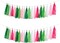 25PCS DIY Tissue Garland Hawaiian Summer Tropical Theme Decor, Hot Pink Green Banner Perfect for Baby Shower Bridal Shower Birthday Party Decorations